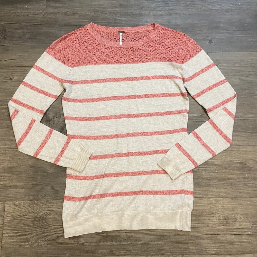 [Poof] EUC striped light sweater -S